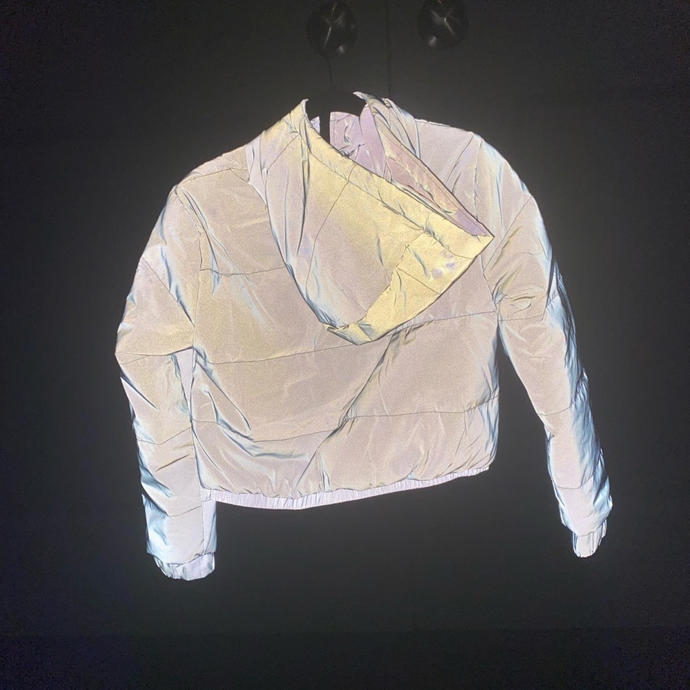 Reflective Cropped Puffer Jacket - image 2